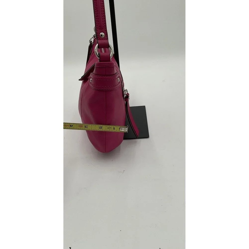 Coach f23978 Daisy Bright Magenta Hobo Shoulder Bag Good Condition